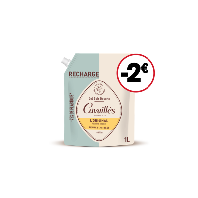 -2€ Gel douche l'Original 1L Eco-recharge Cavaillès